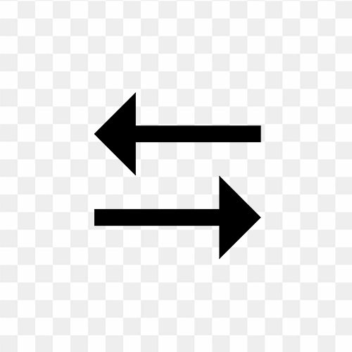 Two Arrow pointing right and left free png